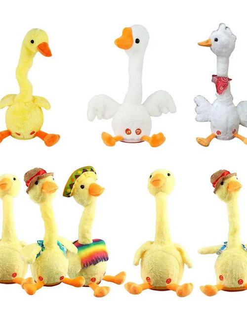 Load image into Gallery viewer, Talking Dancing Duck Plushie Toy
