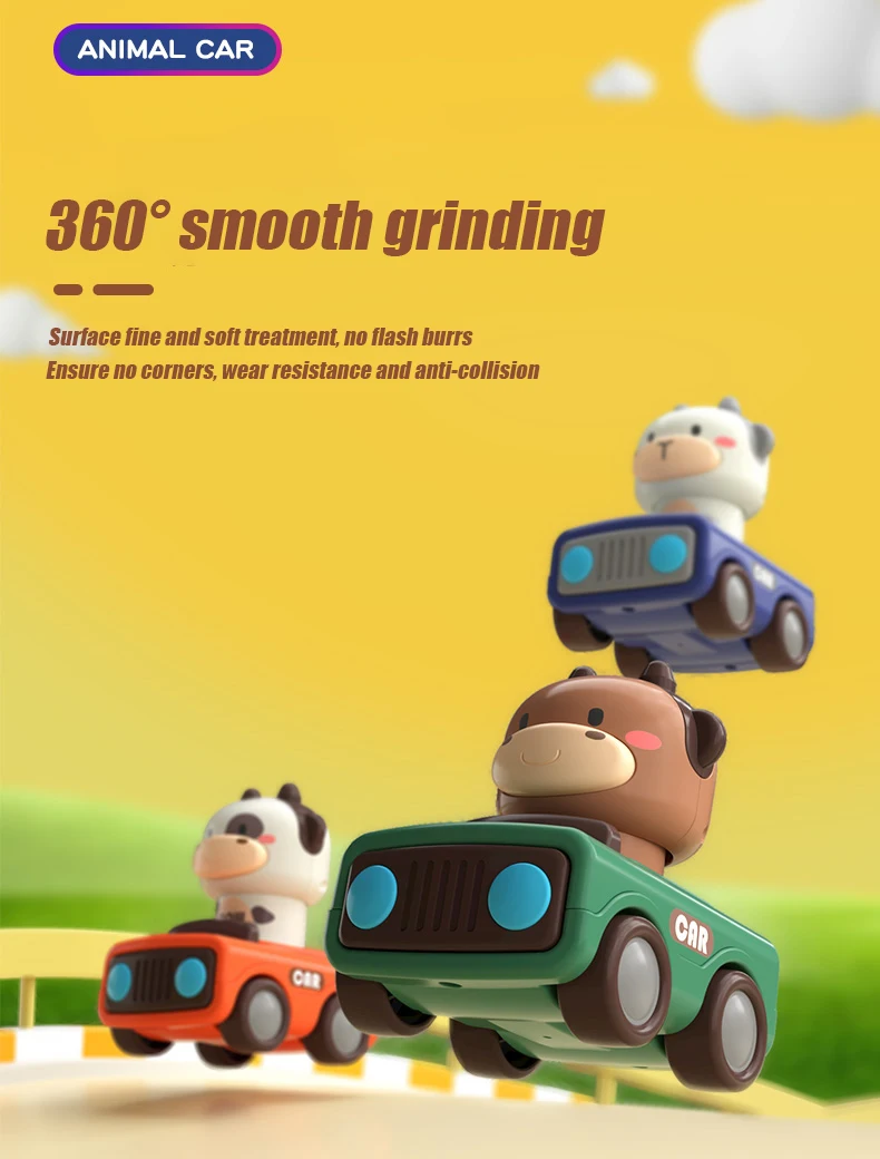 Cute Animal Press and Go Toy Car