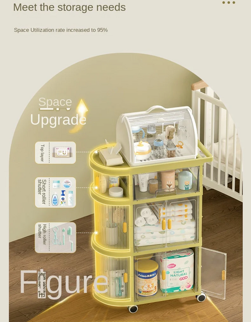 Load image into Gallery viewer, Baby Rack Storage Folding Trolley
