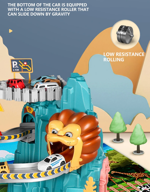 Load image into Gallery viewer, Lion Theme Car Track For Children
