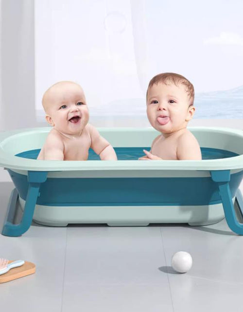 Load image into Gallery viewer, BabyTub-Folding Baby Portable Shower Bathtub With Cushion Anti-Slip
