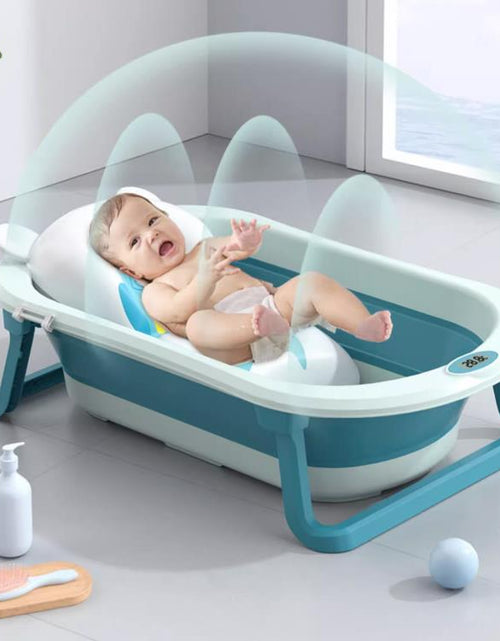 Load image into Gallery viewer, BabyTub-Folding Baby Portable Shower Bathtub With Cushion Anti-Slip
