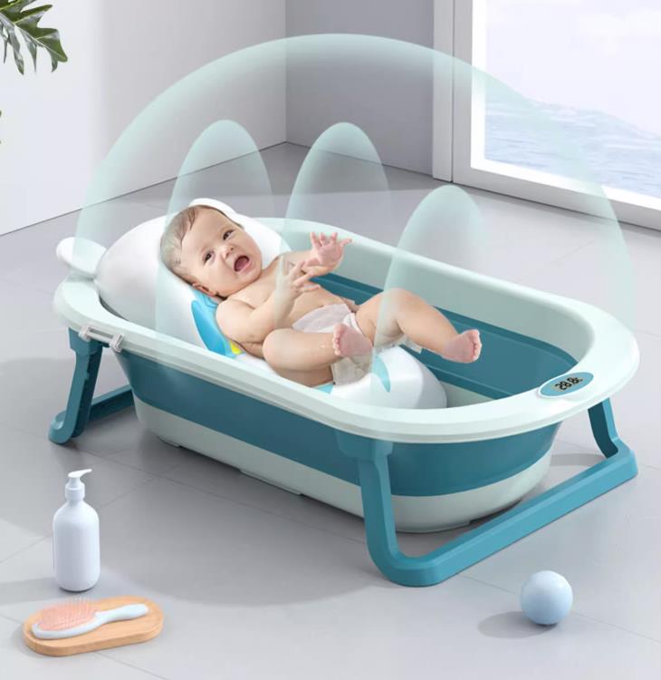 BabyTub-Folding Baby Portable Shower Bathtub With Cushion Anti-Slip