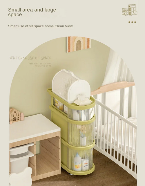 Load image into Gallery viewer, Baby Rack Storage Folding Trolley
