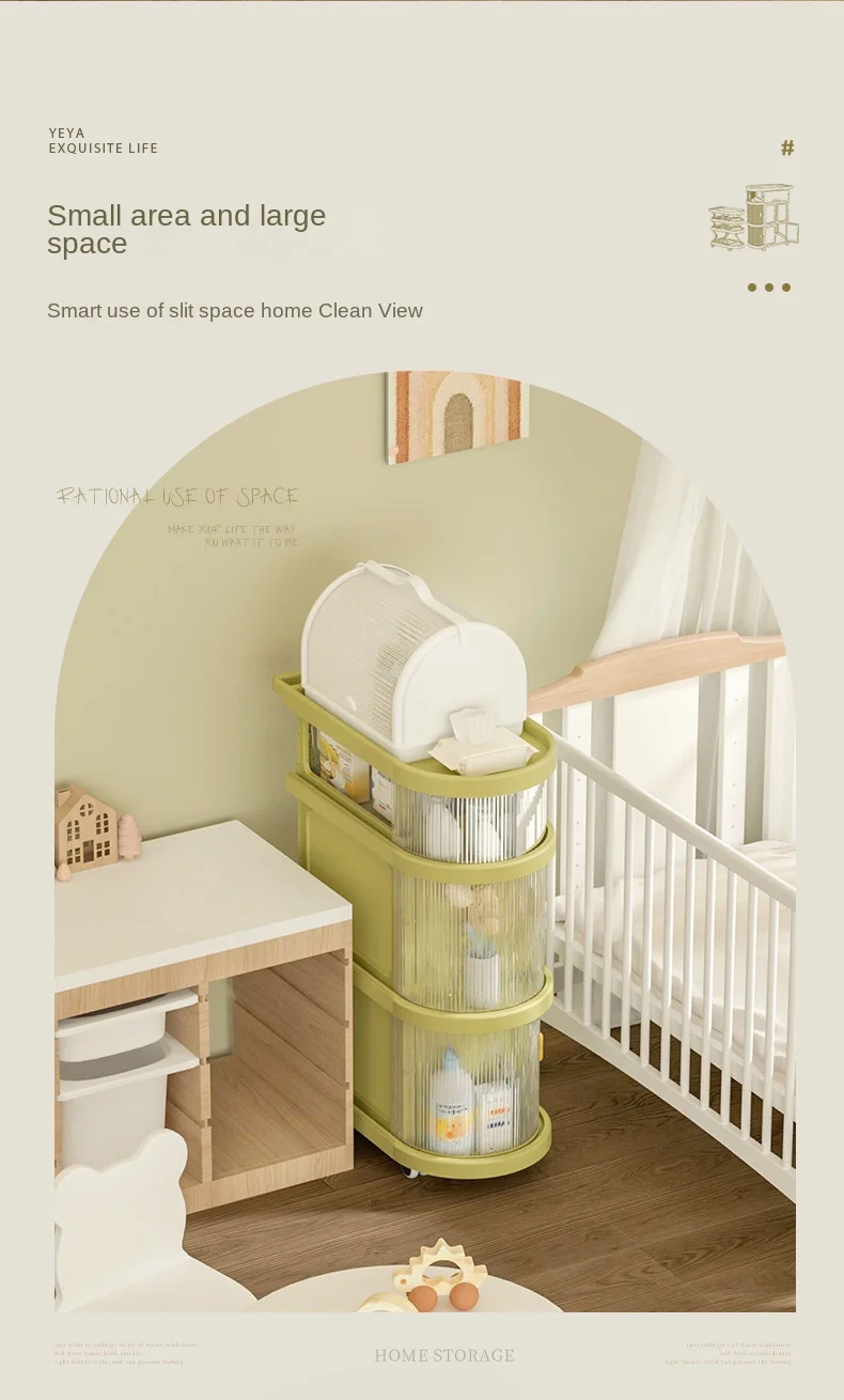 Baby Rack Storage Folding Trolley