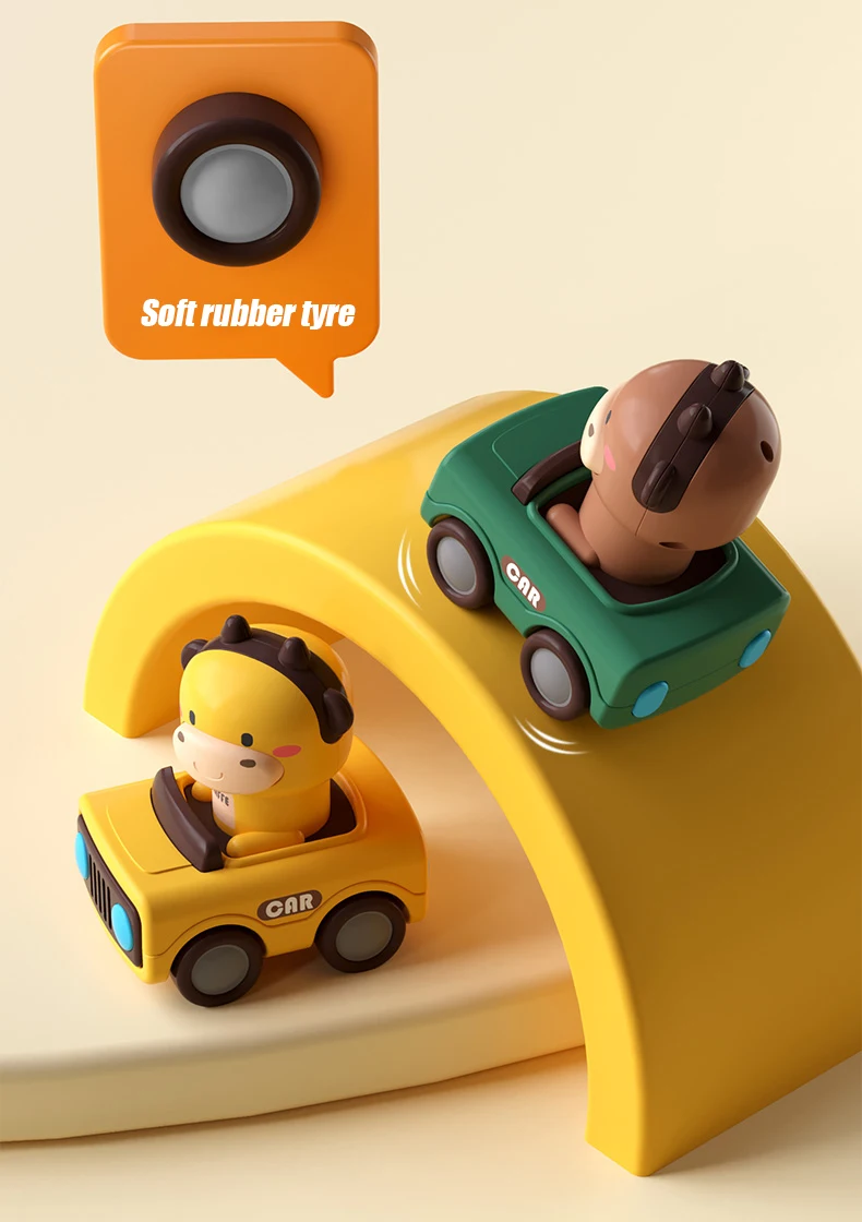 Cute Animal Press and Go Toy Car