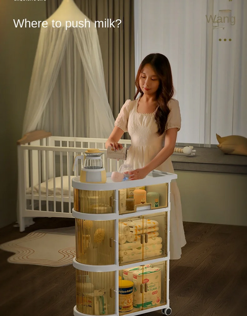 Load image into Gallery viewer, Baby Rack Storage Folding Trolley
