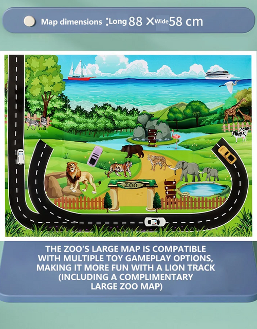 Load image into Gallery viewer, Lion Theme Car Track For Children
