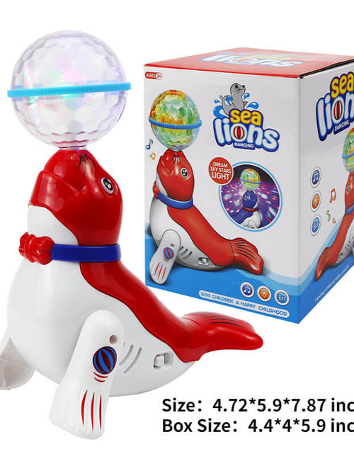 Load image into Gallery viewer, Universal Rotating Ball Sea Dolphin Electric Toy-Light &amp; Music
