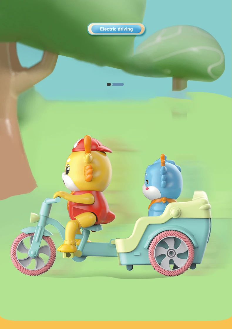 Cute Bunny Tricycle Ride Fun