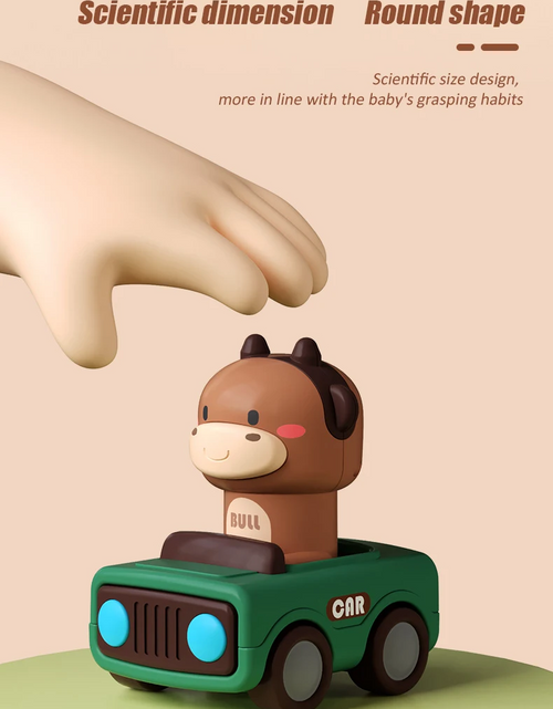 Load image into Gallery viewer, Cute Animal Press and Go Toy Car
