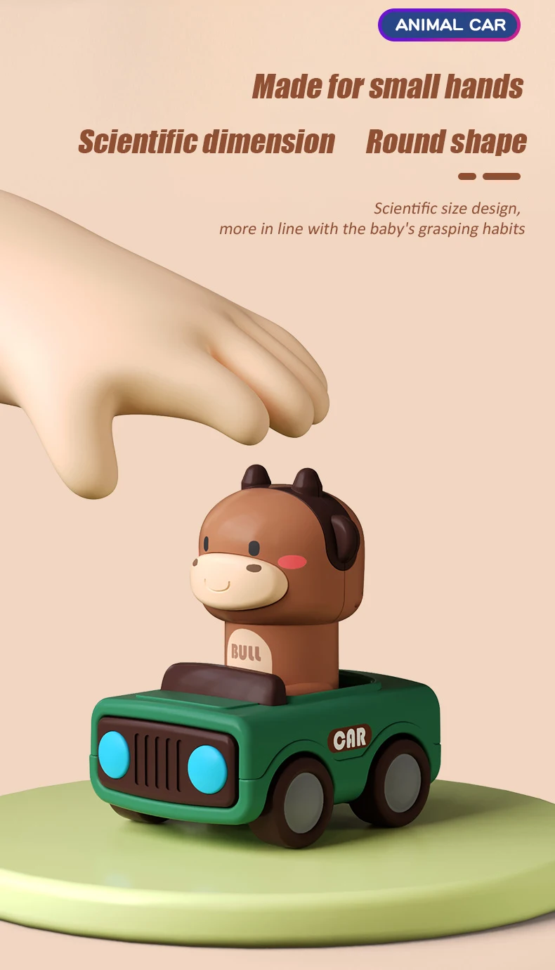 Cute Animal Press and Go Toy Car