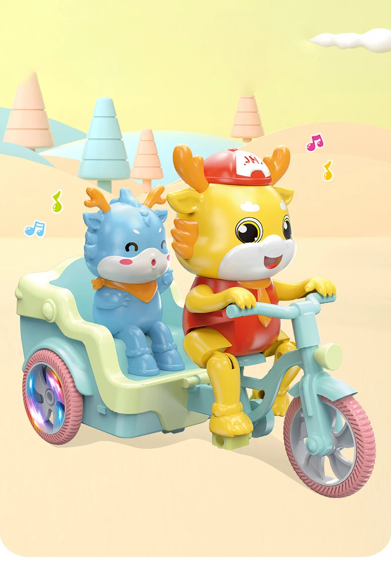 Cute Bunny Tricycle Ride Fun