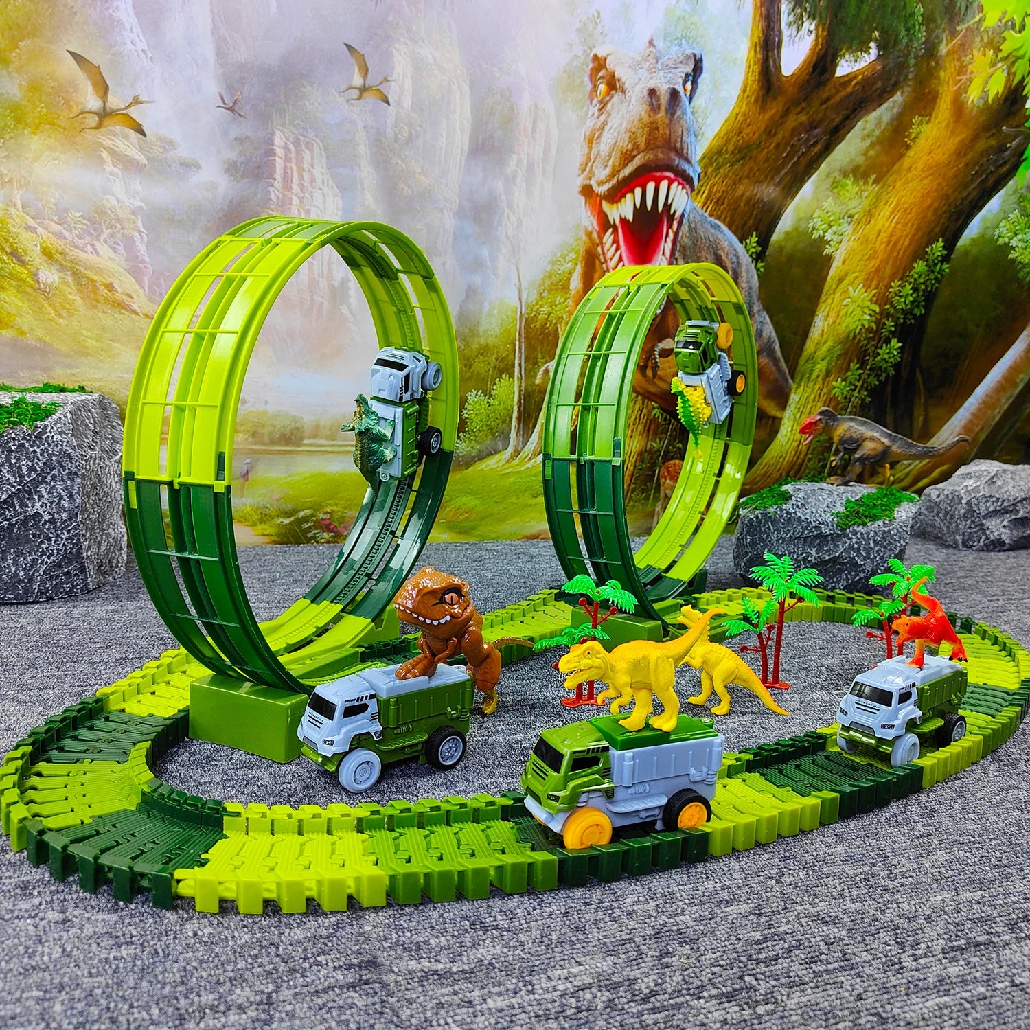 Dinosaur car track toy deals