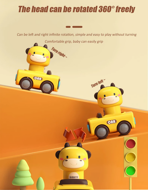 Load image into Gallery viewer, Cute Animal Press and Go Toy Car
