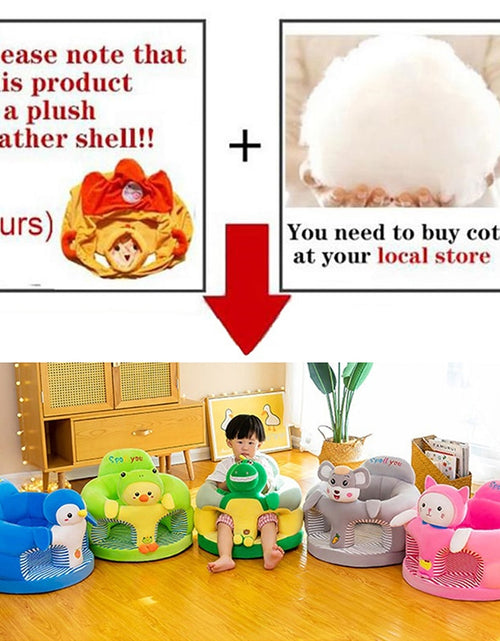 Load image into Gallery viewer, Baby Supportive Cute Plush Sofa Cover Learning to Sit (Only Cover)
