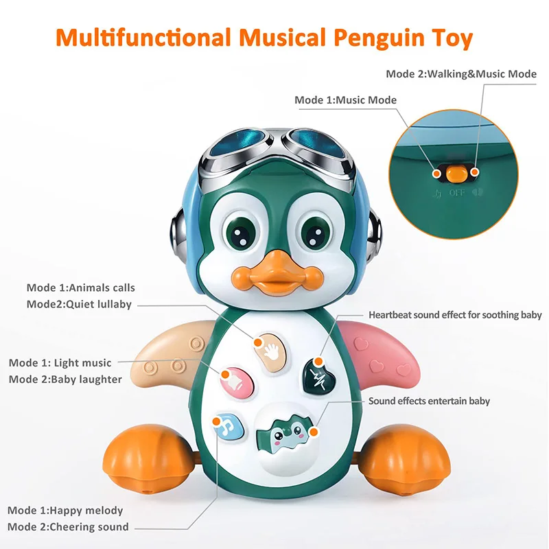 Musical Penguin Infant Moving Walking Dancing Toys