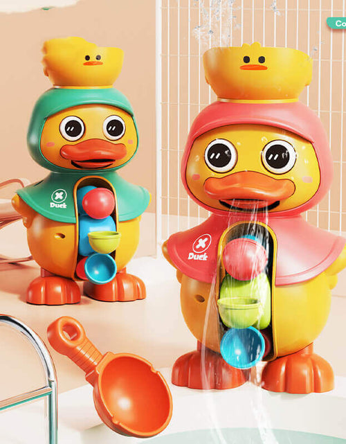 Load image into Gallery viewer, Rotating Waterwheel Baby Bath Toy Little Yellow Duck Sprinkler
