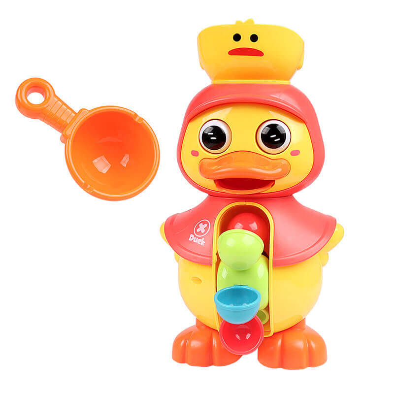 Rotating Waterwheel Baby Bath Toy Little Yellow Duck Sprinkler