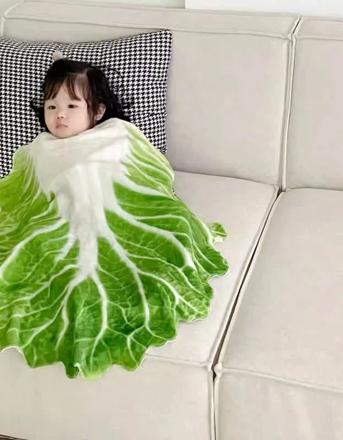 Load image into Gallery viewer, Baby Cabbage Flannel Wrap Blanket
