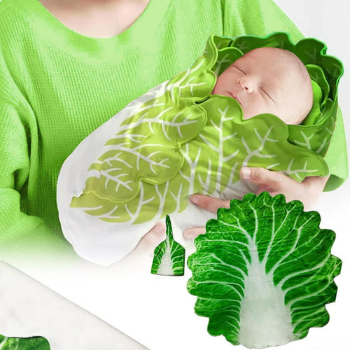 Load image into Gallery viewer, Baby Cabbage Flannel Wrap Blanket
