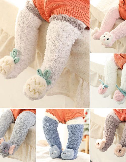 Load image into Gallery viewer, Baby Fluffy Fuzzy Slipper Socks
