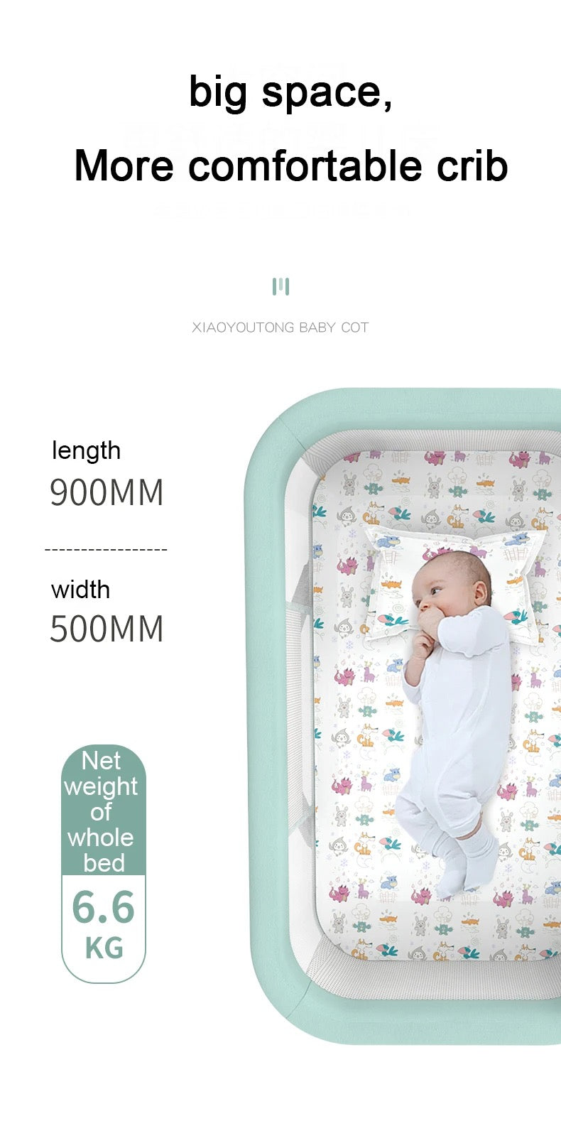 Foldable Rocking Baby Crib