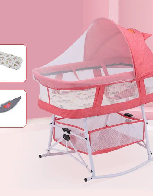 Load image into Gallery viewer, Light Foldable Rocking Baby Crib
