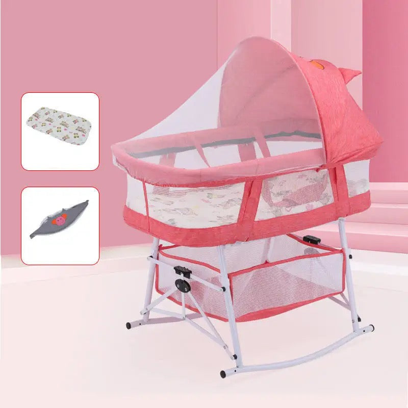 Light Foldable Rocking Baby Crib