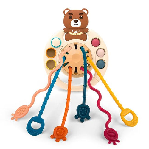 Load image into Gallery viewer, Little Bear Montessori Pull Toy
