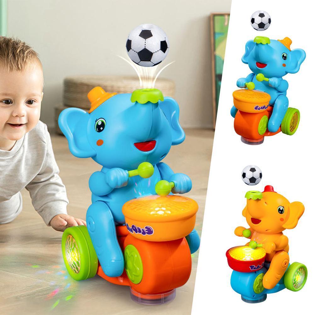 Cute Elephant Toy Beating Drum