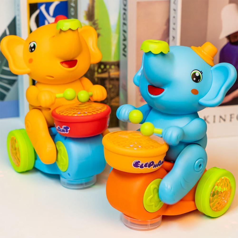 Cute Elephant Toy Beating Drum