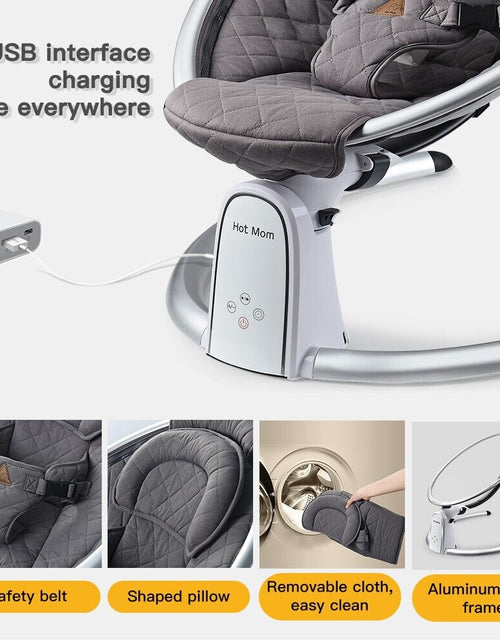 Load image into Gallery viewer, Electric Baby Swing with bluetooth Control Music Lullabies
