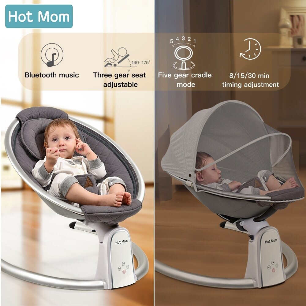 Electric Baby Swing with bluetooth Control Music Lullabies