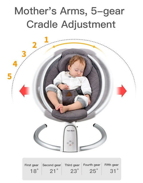 Load image into Gallery viewer, Electric Baby Swing with bluetooth Control Music Lullabies
