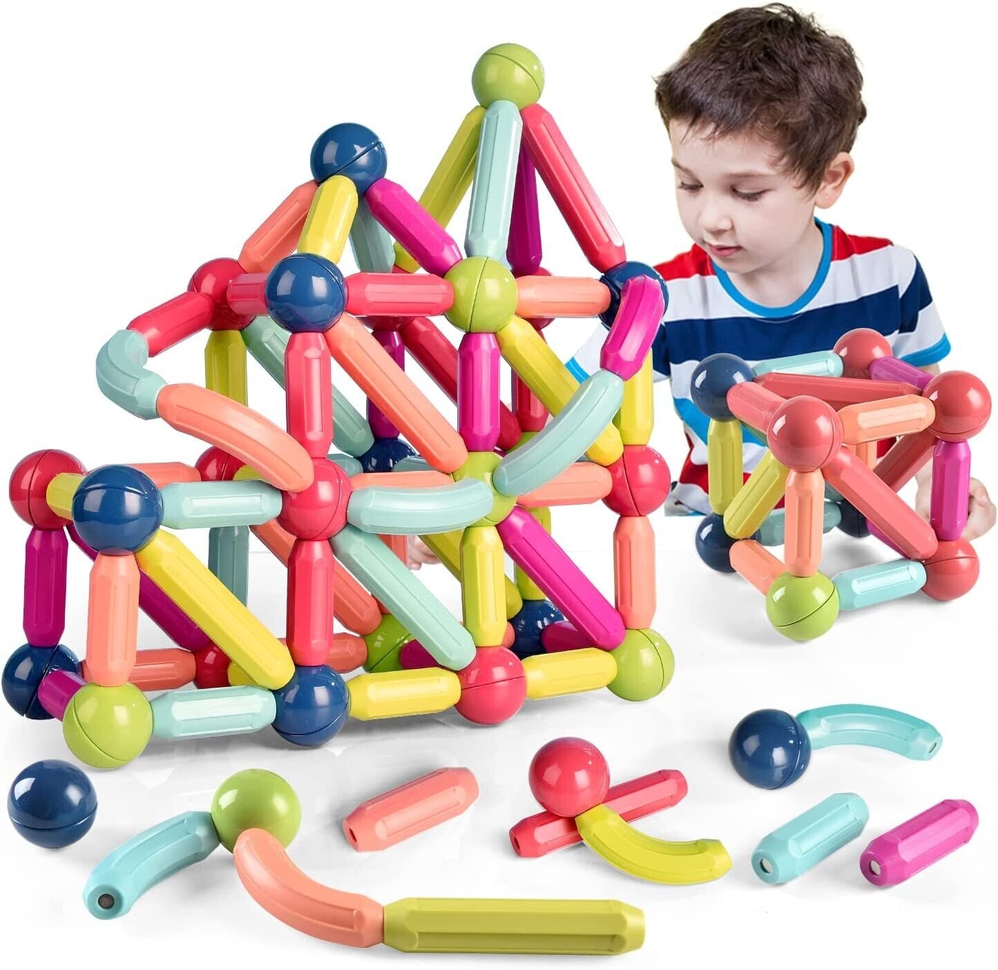 Magic Construction Set Magnetic Balls Stick Building Blocks