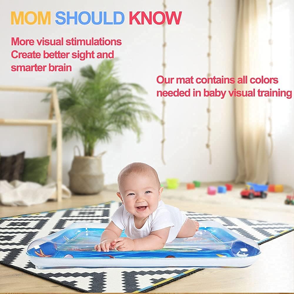 Water Play Mat for Babies Inflatable Tummy Time Water Play Mat