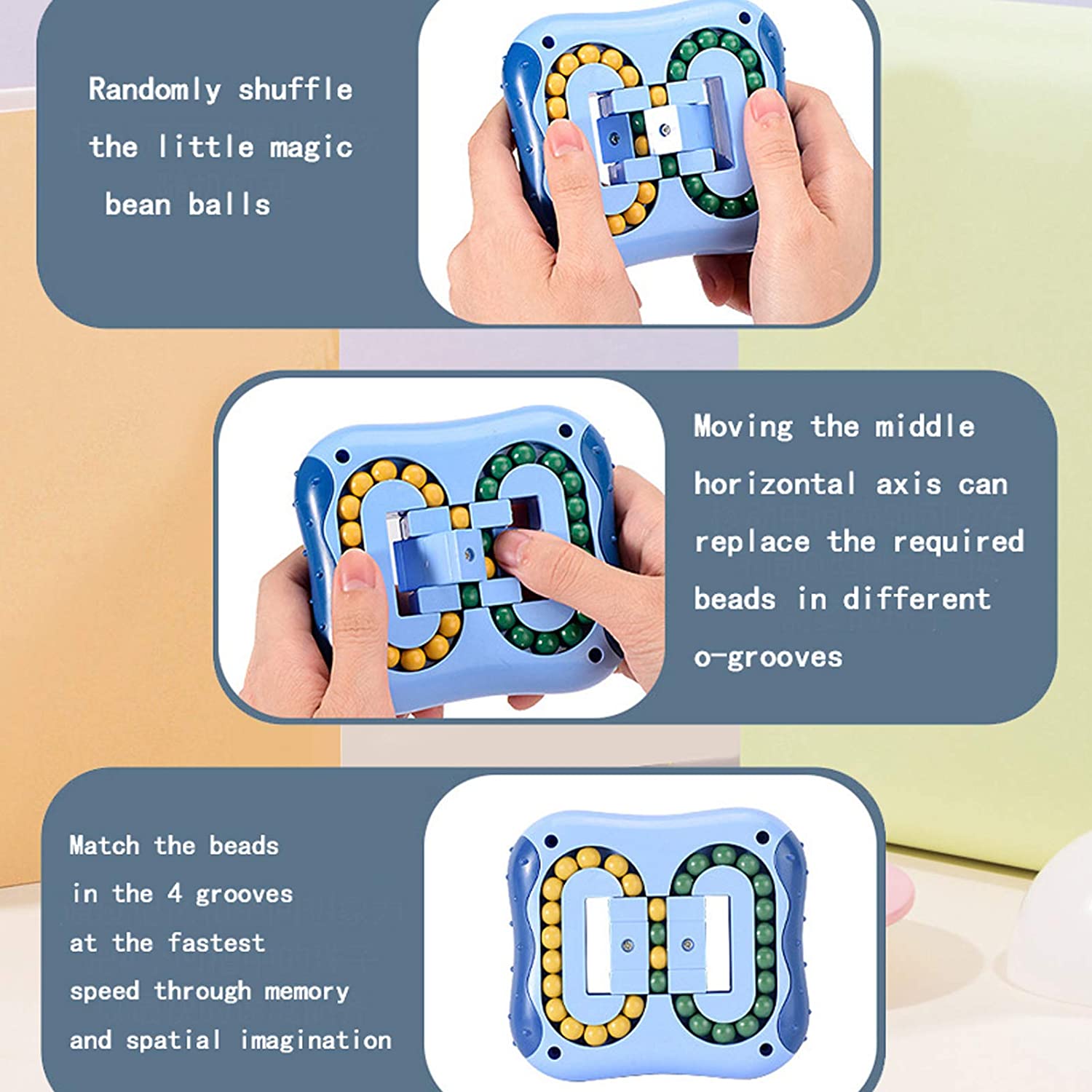 Ball rotating puzzle game magic beans toys