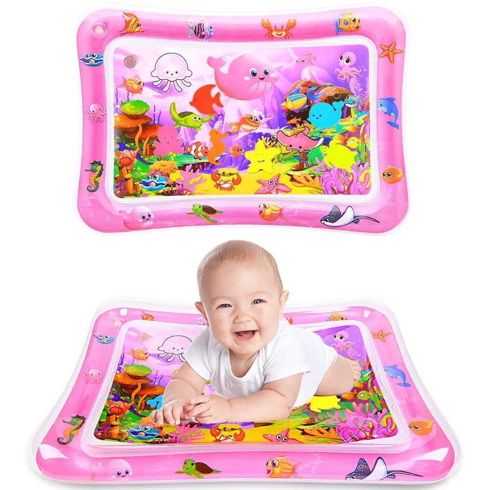 Water Play Mat for Babies Inflatable Tummy Time Water Play Mat