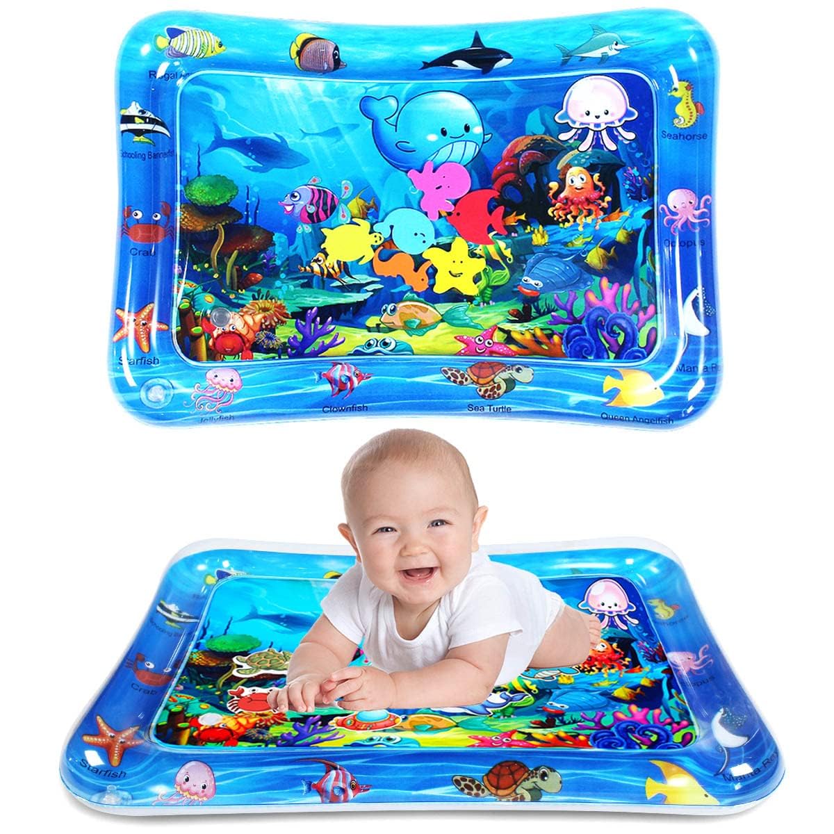 Water Play Mat for Babies Inflatable Tummy Time Water Play Mat