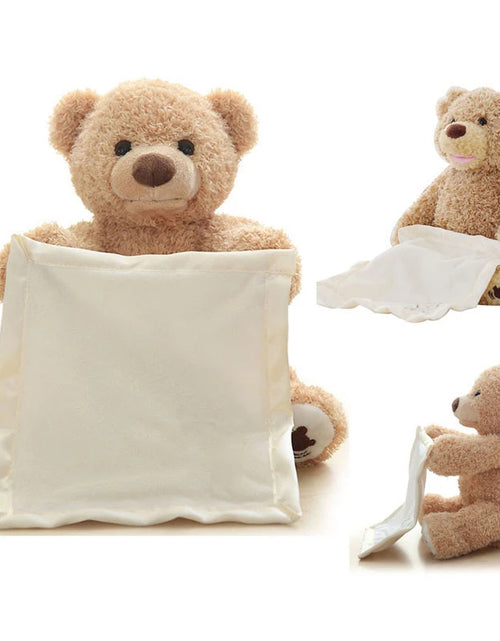 Load image into Gallery viewer, Cute Hide and Seek Peek-A-Boo Singing Teddy Bear 4 Language Songs
