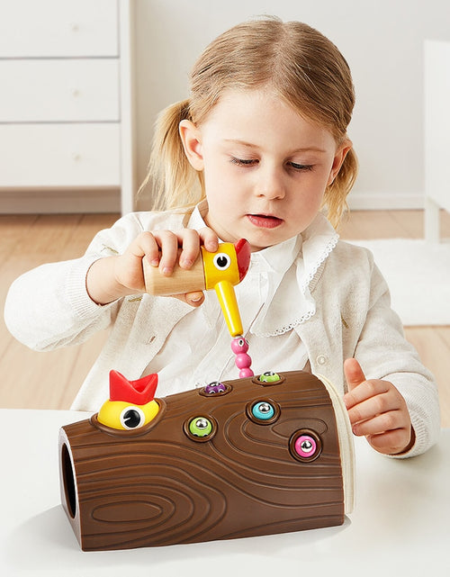 Load image into Gallery viewer, Bird Worms Feeding Magnetic Woodpecker Toy
