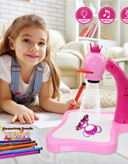 Led Projector Art Drawing Table For Kids