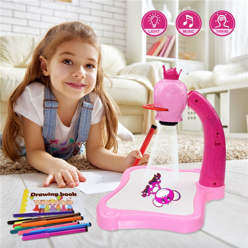 Led Projector Art Drawing Table For Kids