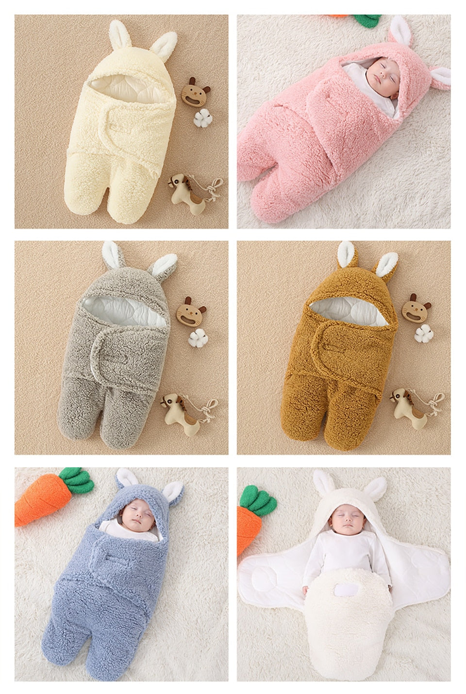 Cute Rabbit Baby Sleeping Bag For Newborn 0- 9 months