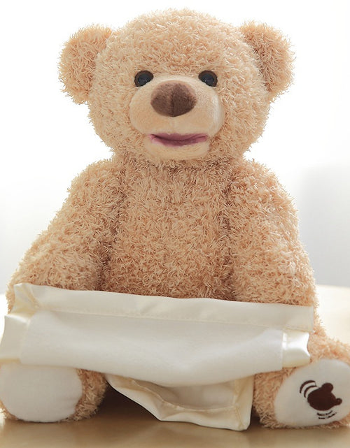 Load image into Gallery viewer, Cute Hide and Seek Peek-A-Boo Singing Teddy Bear 4 Language Songs
