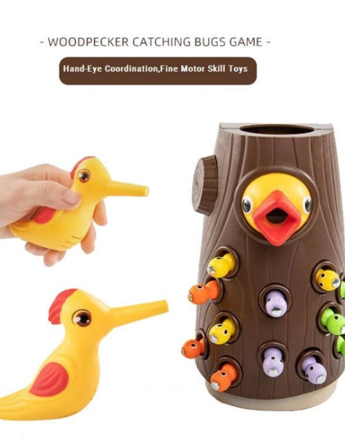 Load image into Gallery viewer, Bird Worms Feeding Magnetic Woodpecker Toy
