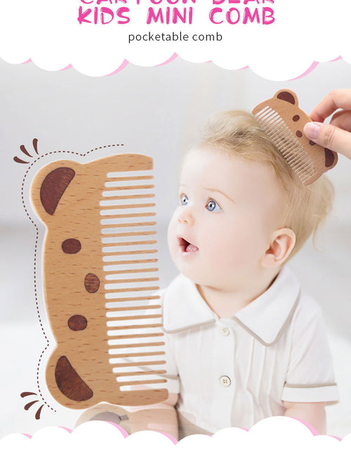 Load image into Gallery viewer, Baby &amp; Toddlers Natural Wooden Soft Wool Hair Brush Heads Massager
