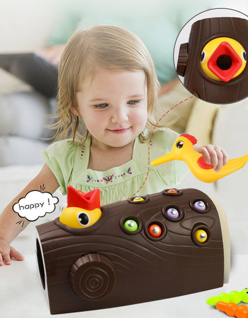 Load image into Gallery viewer, Bird Worms Feeding Magnetic Woodpecker Toy
