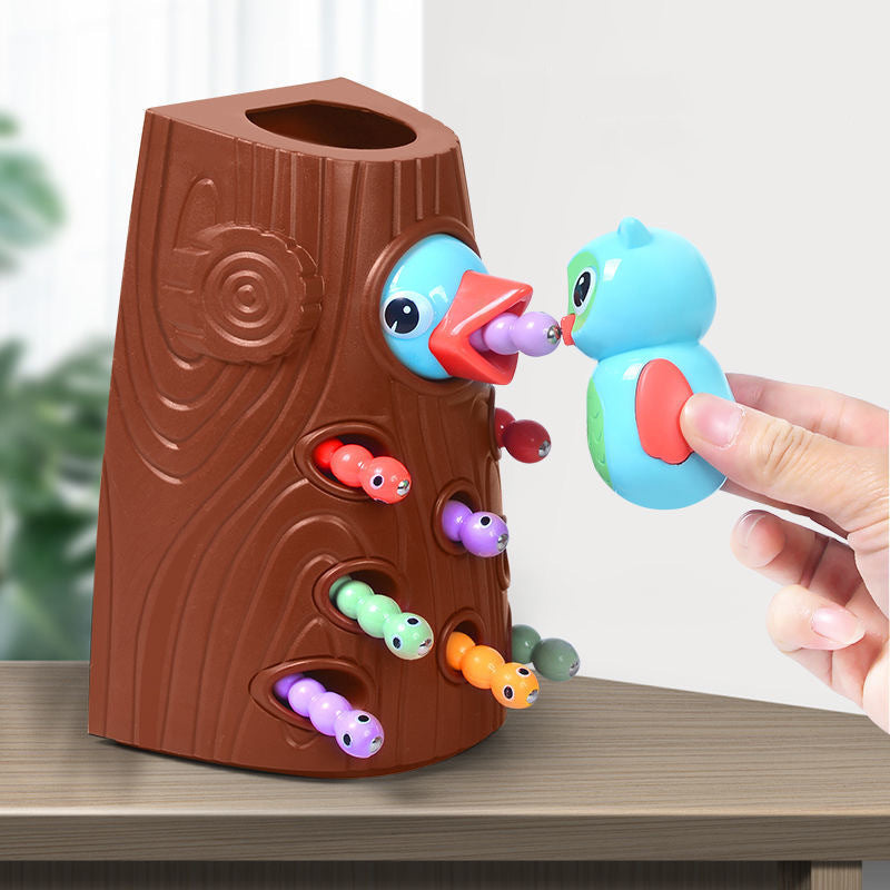 Bird Worms Feeding Magnetic Woodpecker Toy